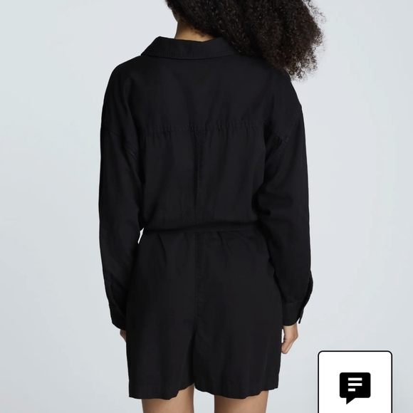 Kenneth Cole Long Sleeve Romper Black Tie Waist Size XL - Picture 4 of 7